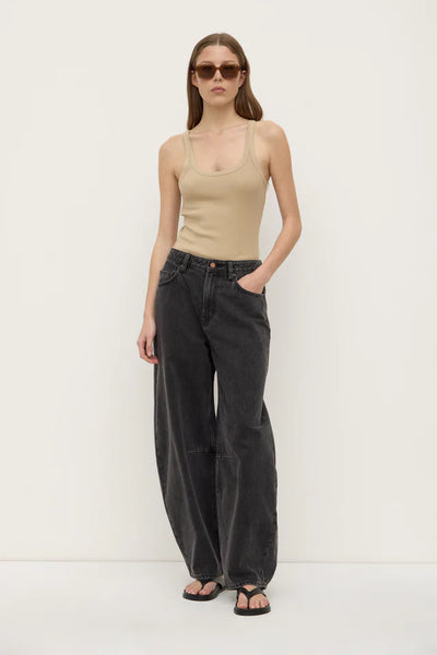 Charlie Rib Tank TAN