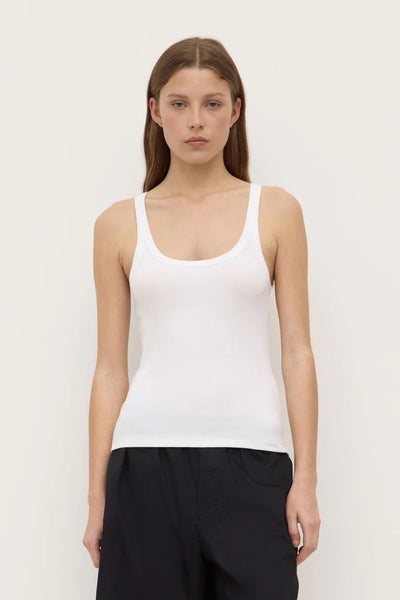 Charlie Rib Tank WHITE