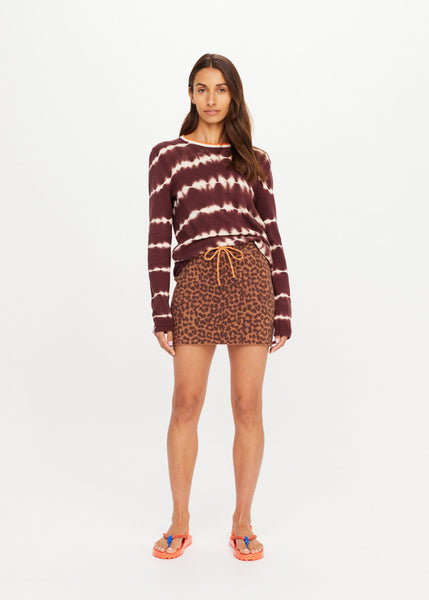 Malawi Knit Mini Skirt LEOPARD