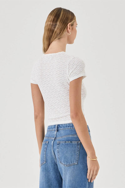 Daisy Lace Tee WHITE