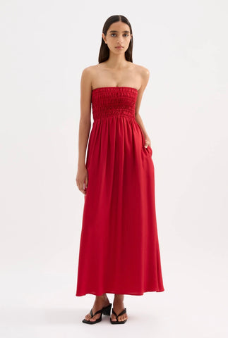 Zuri Tencel Maxi Dress CRIMSON