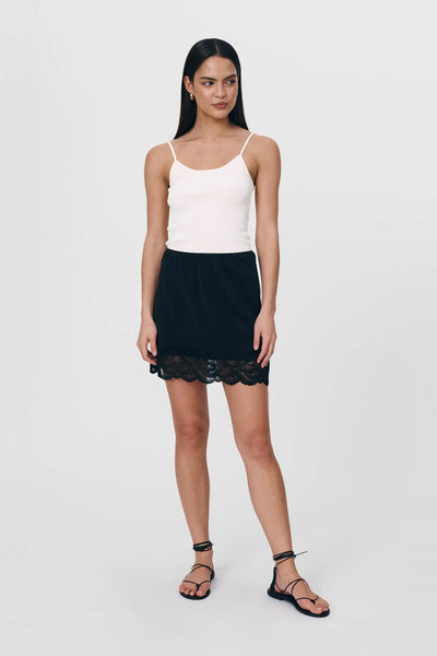 Marina Silk Mini Skirt NOIR