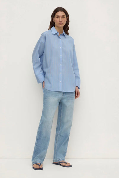 Delaney Italian Stripe Shirt BLUE