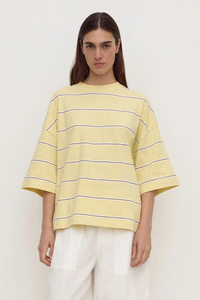Nora Cotton Stripe Oversized Tee RIND STRIPE