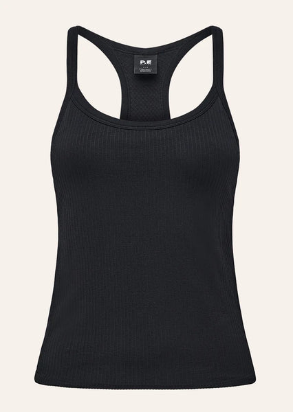 Refine Seamless Rib Tank BLACK
