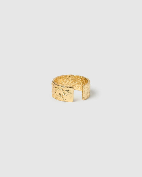 Eros Gold Textured Ring - Large