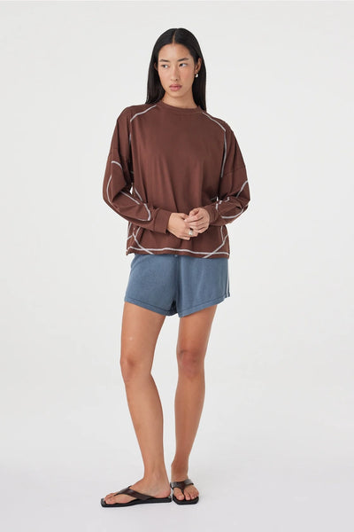Kesh Long Sleeve Tee ESPRESSO & CREAM