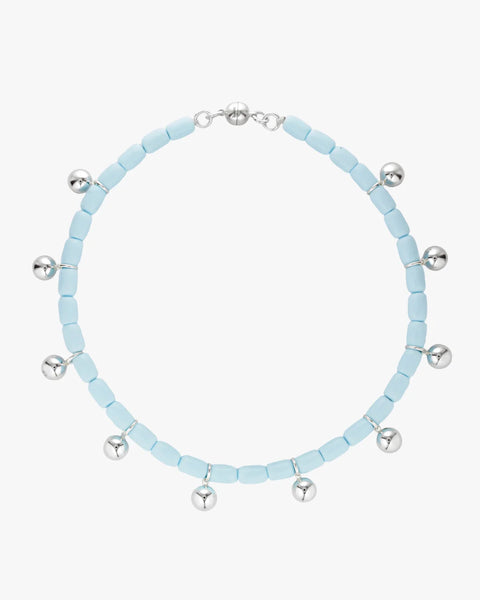 Resin Necklace BLUE/SILVER