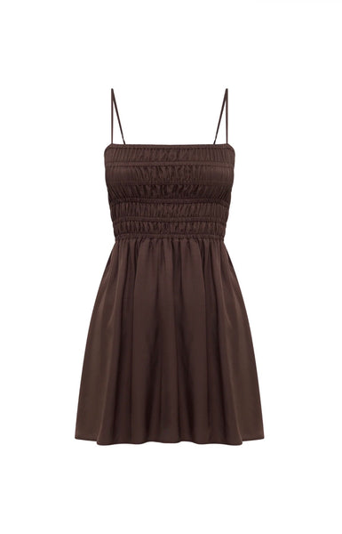 Jaslynn Tencel Mini Dress CHOCOLATE