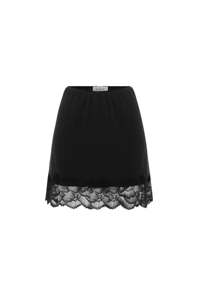 Marina Silk Mini Skirt NOIR