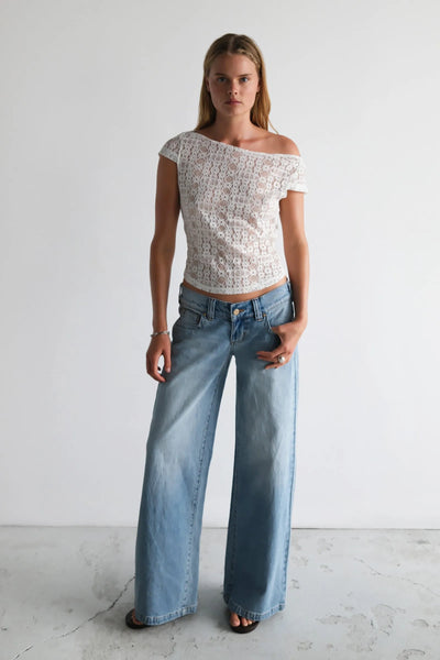 Little Miss Lace Tee WHITE