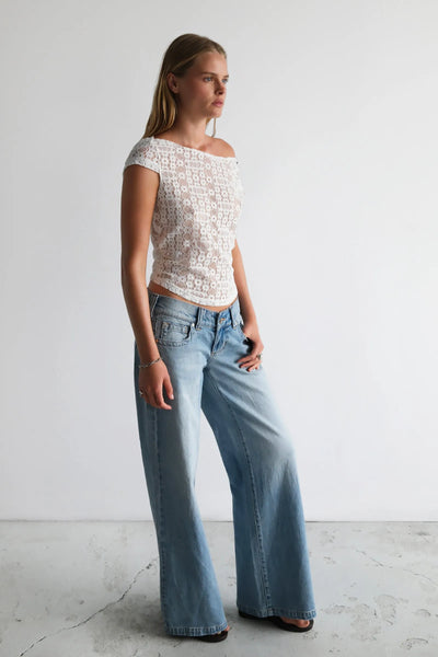 Little Miss Lace Tee WHITE