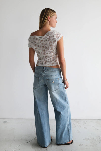 Little Miss Lace Tee WHITE