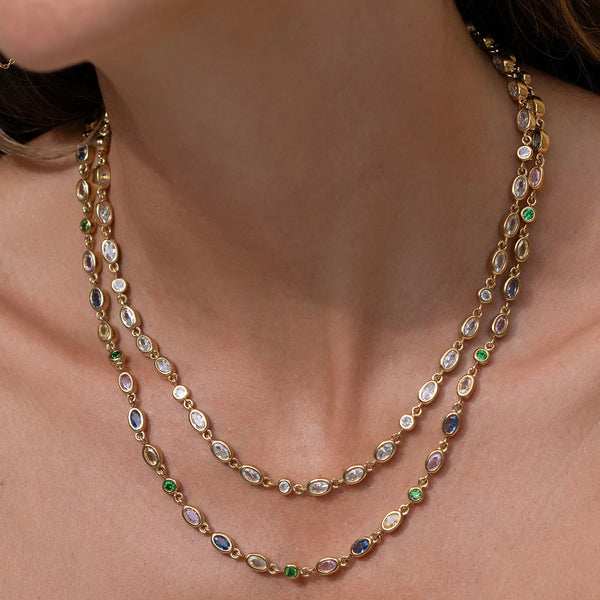 Isadora Necklace MULTI/ 14K GOLD PLATED