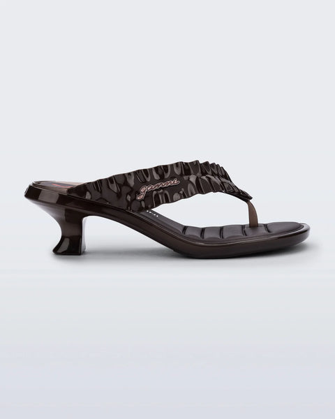 Thong Kitten Heel + GANNI BROWN