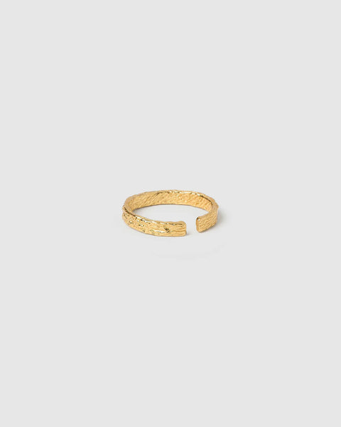 Eros Gold Textured Ring - Small