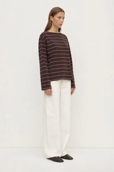 Scout Long Sleeve Tee GANACHE/ CREAM STRIPE