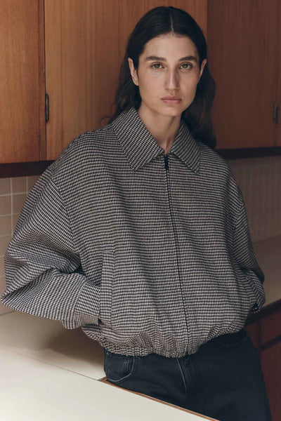 Solana Wool Jacket BROWN/BLACK CHECK
