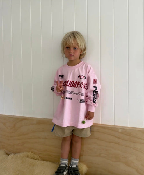Kids Moto Tee PINK