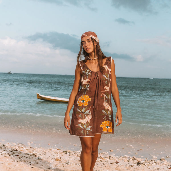 Eye Of The Jungle Mini Dress DUNE