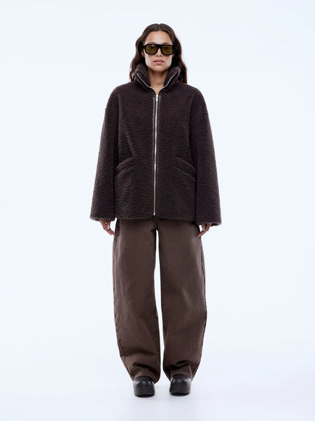 Jayla Teddy Jacket ESPRESSO