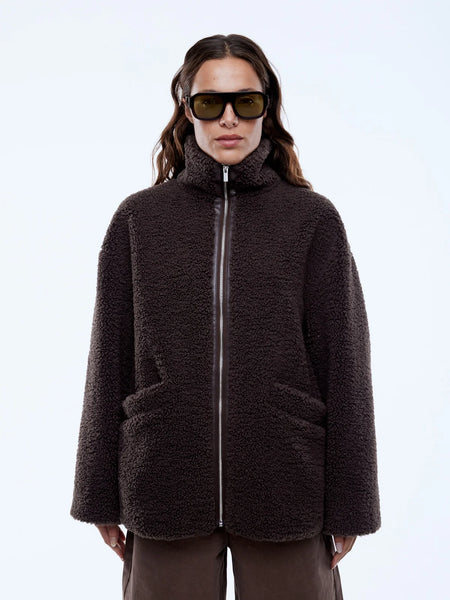 Jayla Teddy Jacket ESPRESSO