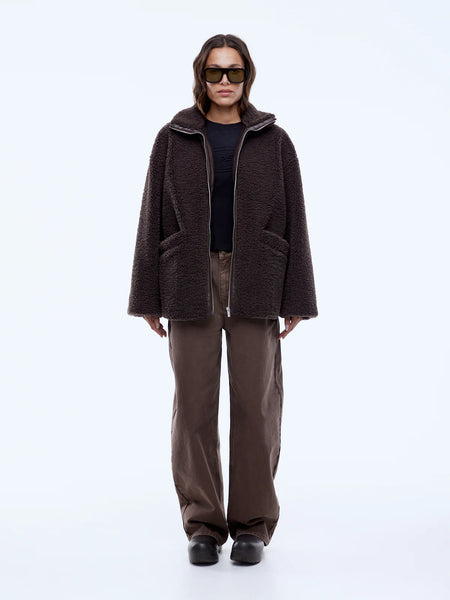Jayla Teddy Jacket ESPRESSO