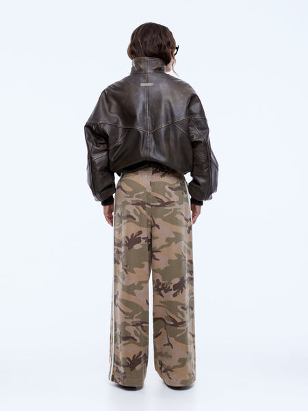 Mari Leather Bomber MOCHA