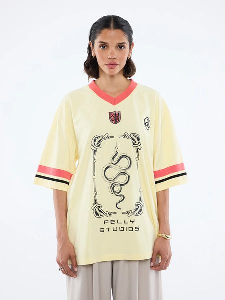 Snake Jersey Tee PANNA COTTA