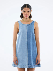 Lia Spliced Denim Dress INDIGO SPLICE