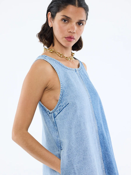 Lia Spliced Denim Dress INDIGO SPLICE