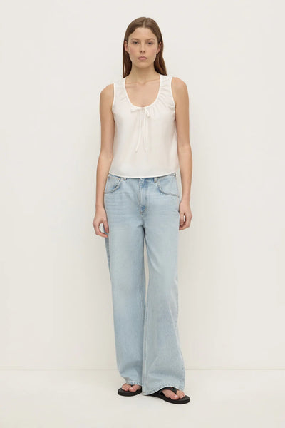 Holly Cotton Tie Top WHITE