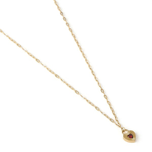 Ruby Heart Necklace RED