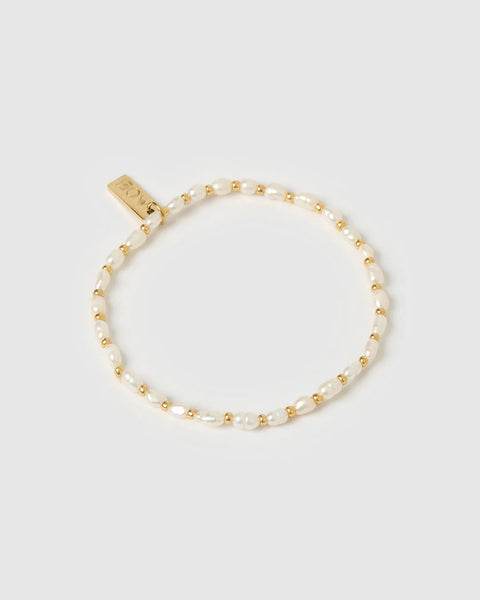 Amber Pearl Bracelet 14K GOLD PLATED