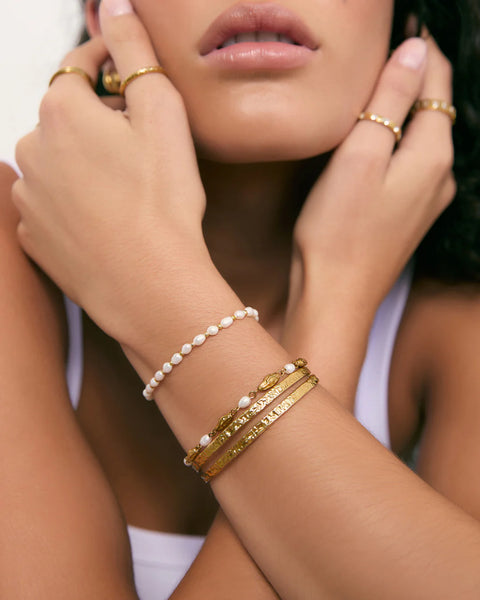 Amber Pearl Bracelet 14K GOLD PLATED