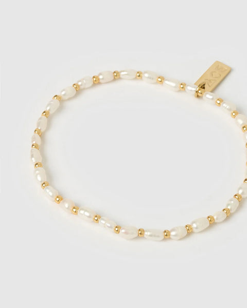 Amber Pearl Bracelet 14K GOLD PLATED