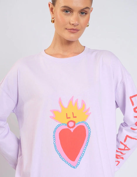 Hearts on Fire Long Sleeve LILAC