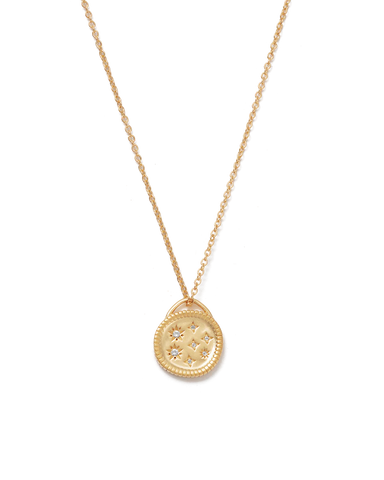 Lilac Skies Coin Necklace 18K GOLD VERMEIL