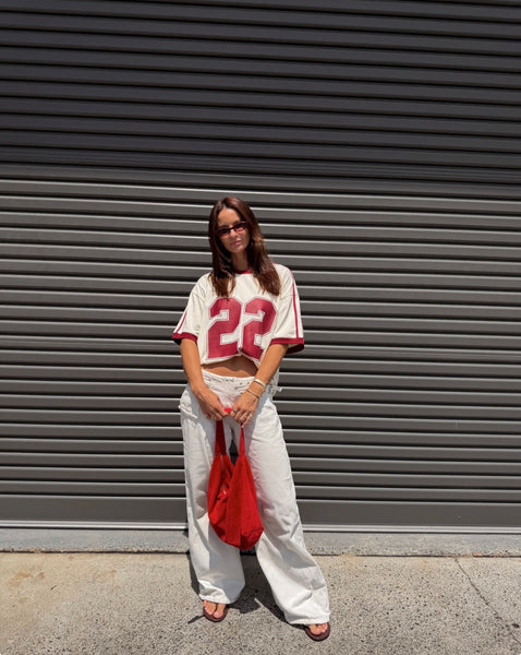 22 Tee WHITE & CHERRY