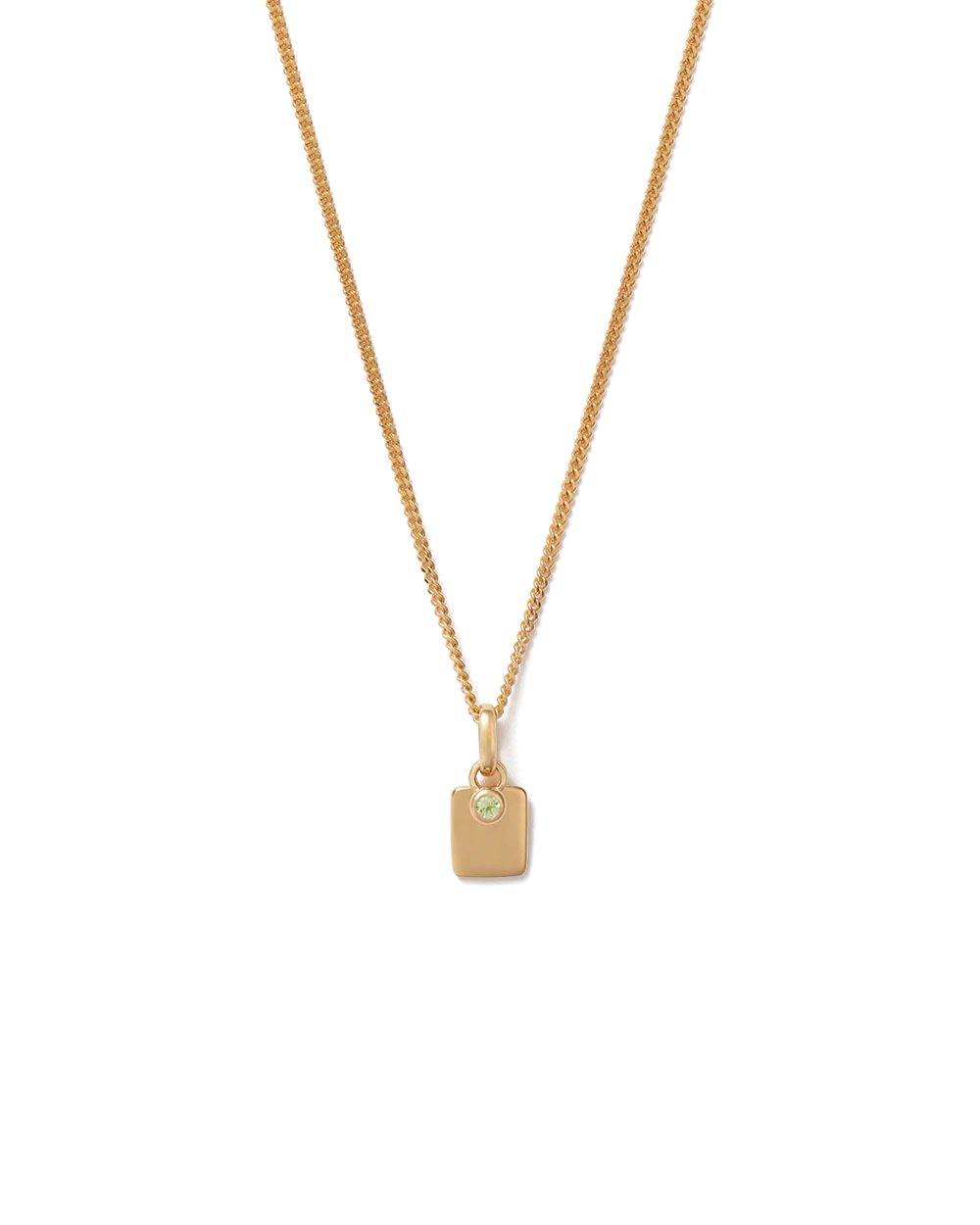 August Birthstone Necklace 18K GOLD VERMEIL / PERIDOT
