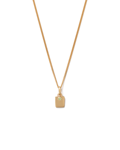 August Birthstone Necklace 18K GOLD VERMEIL / PERIDOT