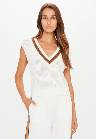 Bleecker Quinn Knit Vest WHITE