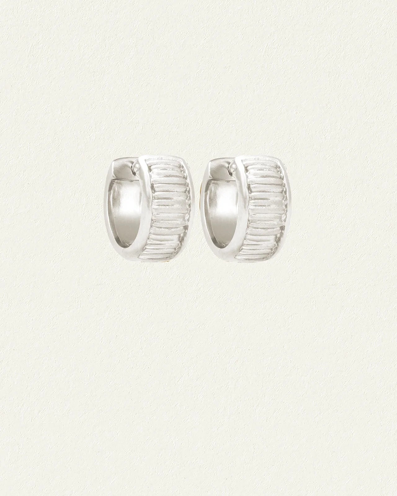 Arete Wide Huggies STERLING SILVER