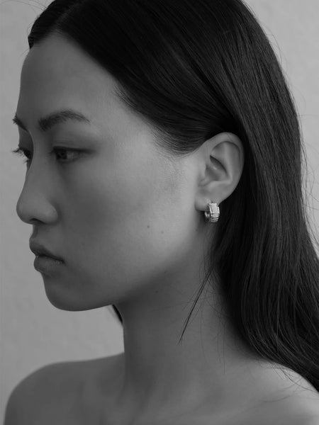 Arete Wide Huggies STERLING SILVER