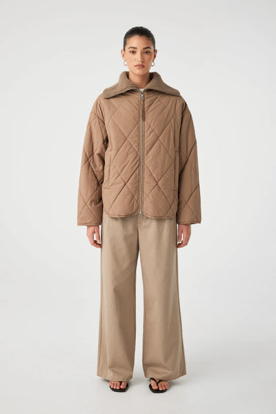 Reece Quilted Jacket TAUPE