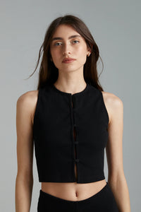 Button Up Top BLACK