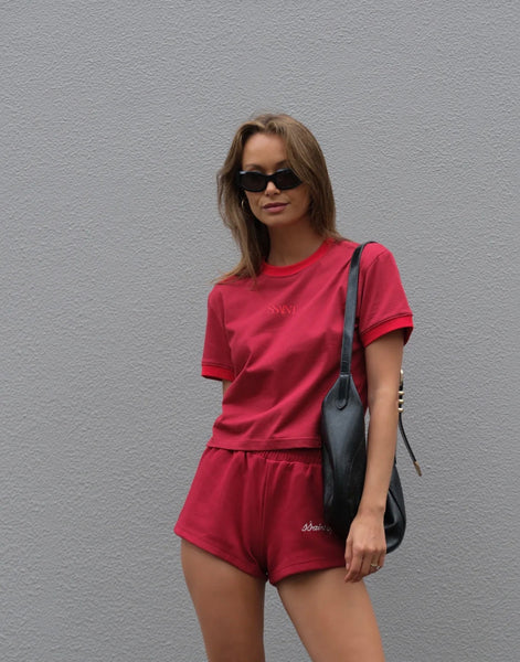 Sport Track Shorts CHERRY