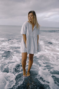 Darcey Dress WASHED BLUE STRIPE