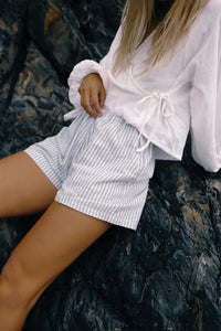Ava Short WASHED BLUE STRIPE