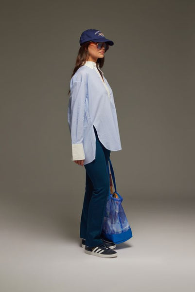 Club Cotton Shirt LIGHT BLUE STRIPE